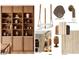 Elegant built-in shelving with decorative items paired with cabinetry paint and sconces on built-ins at 4729 E Arcadia Ln, Phoenix, AZ 85018