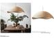 This dining room features a stylish wicker light fixture, a wooden table and a modern arrangement at 4729 E Arcadia Ln, Phoenix, AZ 85018