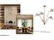 A dining room with a modern chandelier, wooden table, and comfortable seating arrangement at 4729 E Arcadia Ln, Phoenix, AZ 85018