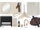 Modern bathroom vanity with a marble backsplash, pendant lighting, and contemporary faucet at 4729 E Arcadia Ln, Phoenix, AZ 85018