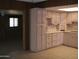 Kitchen with an open concept into the dining area with wooden panelling at 7821 W Clarendon Ave, Phoenix, AZ 85033