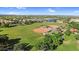 Beautiful aerial view of well maintained baseball field and park in a residential neighborhood on a sunny day at 13131 N 153Rd Ave, Surprise, AZ 85379
