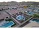 Aerial view of backyard pool, grill, and outdoor kitchen at 14979 S 184Th Ave, Goodyear, AZ 85338