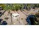 Community aerial view featuring a covered picnic area, sports court, walking paths and mature trees at 1926 S Longspur Ln, Gilbert, AZ 85295