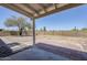 A spacious backyard featuring gravel, concrete, a tree, and a block wall at 2338 E Folley St, Chandler, AZ 85225