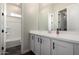Bathroom featuring a shower-tub combo, white vanity, and modern fixtures at 25875 S 227Th Way, Queen Creek, AZ 85142