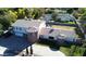 Aerial shot of a home highlighting its unique architecture, landscaping, and circular accents at 333 W Bethany Home Rd, Phoenix, AZ 85013