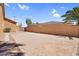 Backyard with a spacious area and block wall, perfect for customization and landscaping at 4204 S Winter Ln, Gilbert, AZ 85297