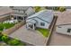 Aerial view of the backyard featuring a covered patio and stone landscaping at 5726 W Atlantis Way, Phoenix, AZ 85043