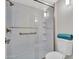 Clean bathroom with accessible grab bar and glass shower stall at 5757 W Eugie Ave # 1076, Glendale, AZ 85304