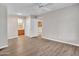 Large room with ceiling fan and vinyl floors at 5757 W Eugie Ave # 1076, Glendale, AZ 85304
