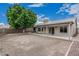 Backyard featuring a covered patio, hardscape and large tree at 705 W Country Estates Ave, Gilbert, AZ 85233