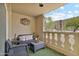 Balcony with outdoor seating area and views of the community at 7840 E Camelback Rd # 110, Scottsdale, AZ 85251