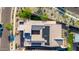 Aerial view of a single-Gathering home with solar panels and a private outdoor space at 1330 E Monte Way, Phoenix, AZ 85042