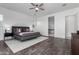 Inviting main bedroom with hardwood floors, modern decor, and easy access to main bath at 1330 E Monte Way, Phoenix, AZ 85042