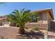 Charming home with desert landscaping and a young palm tree in the front yard at 15288 W Redfield Rd, Surprise, AZ 85379