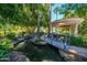 Charming water feature with bridge and lush greenery at 1633 E Lakeside Dr # 98, Gilbert, AZ 85234