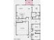 Detailed floor plan showcasing a spacious layout with a primary suite, flex room, and two-car garage at 16689 W Hackamore Dr, Surprise, AZ 85387