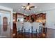 Gourmet kitchen boasts stainless steel appliances, a large island, and a breakfast bar at 3574 E Glacier Pl, Chandler, AZ 85249