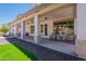 Spacious covered patio providing an ideal space for outdoor entertaining and relaxation at 3574 E Glacier Pl, Chandler, AZ 85249