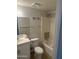 Functional bathroom with a vanity, toilet, and shower/tub combo at 4628 E Wood St, Phoenix, AZ 85040