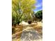 Charming neighborhood walkway with lush landscaping and mature trees creating a serene setting at 6030 W Topeka Dr, Glendale, AZ 85308