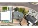 Aerial view of residential properties featuring manicured lawns and swimming pools at 6522 E 2Nd St, Scottsdale, AZ 85251