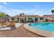 Backyard with pool and landscaping at 928 W Natal Ave, Mesa, AZ 85210