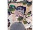 Aerial view of home featuring a private pool, solar panels, and tile roof at 1794 N Agave St, Casa Grande, AZ 85122