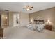 Expansive main bedroom with neutral tones, plush carpeting, and ample space at 2612 S Jacob St, Gilbert, AZ 85295
