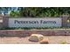 Welcome to Peterson Farms! Beautiful entrance sign to the Peterson Farms Community at 3044 E Sparrow Pl, Chandler, AZ 85286
