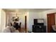 A combined living and dining area with hardwood floors and an entertainment center at 3942 N 38Th St, Phoenix, AZ 85018