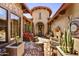 Private courtyard with desert landscaping and comfortable outdoor seating at 4050 N Terra Mesa Cir, Mesa, AZ 85207