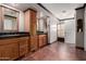 Spacious bathroom with dual vanities, granite countertops, and tiled floor at 4062 W Cielo Grande --, Glendale, AZ 85310