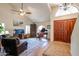 Grand entryway featuring a piano, high ceilings, and custom tile flooring at 4441 E Sunnyside Ln, Phoenix, AZ 85032