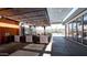 Outdoor patio with dining, string lights, and covered seating area at 4750 N Central Ave # D15, Phoenix, AZ 85012