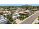 Aerial view of a charming home with a pool, landscaping, and a well-manicured lawn at 8637 E Via De La Escuela --, Scottsdale, AZ 85258