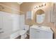 Full bathroom with shower-tub combo, vanity, and a medicine cabinet at 9233 E Neville Ave # 1125, Mesa, AZ 85209