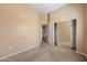 Bedroom with a large closet and doorway that leads to the bathroom at 9233 E Neville Ave # 1125, Mesa, AZ 85209