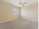 Room featuring neutral walls, carpet, a ceiling fan, and a window for natural light at 1377 W Park Ave, Gilbert, AZ 85233