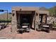 Community outdoor patio area with tables and chairs, perfect for gatherings at 13914 E Laurel Ln, Scottsdale, AZ 85259