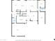 Detailed first floor plan showcasing the layout of the kitchen, living room, bedrooms, and bathrooms at 15725 W Yucatan Dr, Surprise, AZ 85379