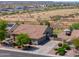 Aerial view of a desert home with RV parking and manicured front yard landscaping at 226 W Crimson Sky Ct, Casa Grande, AZ 85122