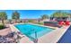 Beautiful backyard pool and spa area, perfect for relaxation and entertainment at 226 W Crimson Sky Ct, Casa Grande, AZ 85122