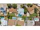 Stunning aerial view of several homes, each featuring unique backyard pools and desert landscaping at 3736 W Angela Dr, Glendale, AZ 85308