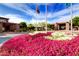 Beautifully landscaped entrance with colorful flowers and well-maintained grounds leading to the building at 41602 N Congressional Dr, Phoenix, AZ 85086