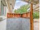 Outdoor shower showing decorative tile and a wood frame with a shower head and fixtures at 4202 E Sahuaro Dr, Phoenix, AZ 85028
