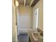 An interior view of the pool house showing a sink and space to change at 4202 E Sahuaro Dr, Phoenix, AZ 85028