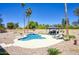 Resort-style backyard with a sparkling pool, lounge chairs, and a covered gazebo for relaxation at 5430 E Shea Blvd, Scottsdale, AZ 85254