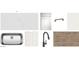 Selection of interior finish materials, including countertops, flooring, cabinets, and plumbing fixtures at 5507 W Piedmont Rd, Laveen, AZ 85339